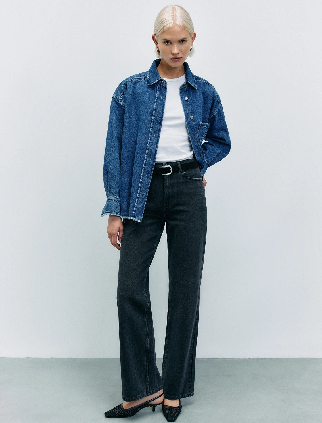 JEANS M1632 STRAIGHT TIRO ALTO LONG LENGTH