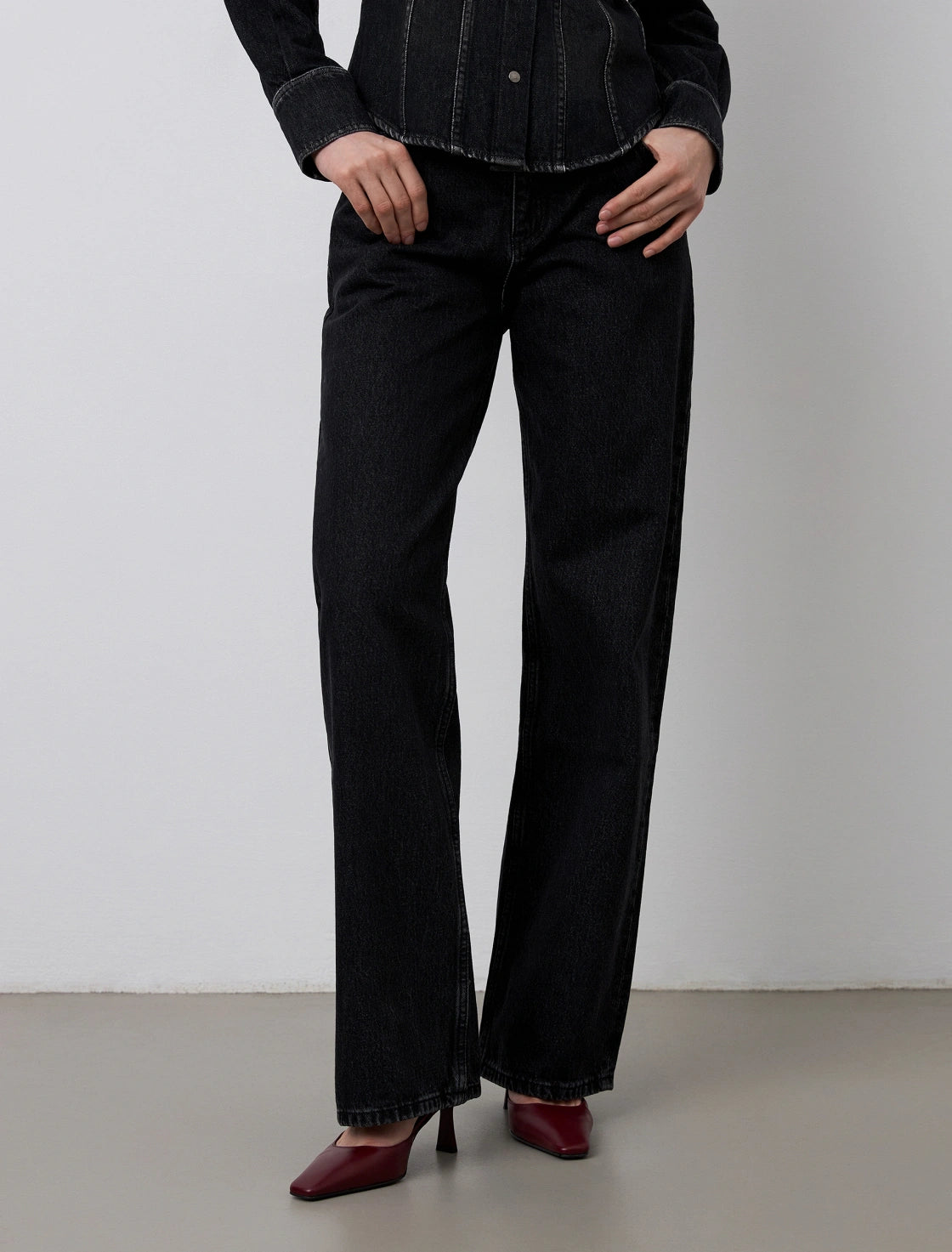 JEANS M1632 STRAIGHT TIRO ALTO FULL LENGTH