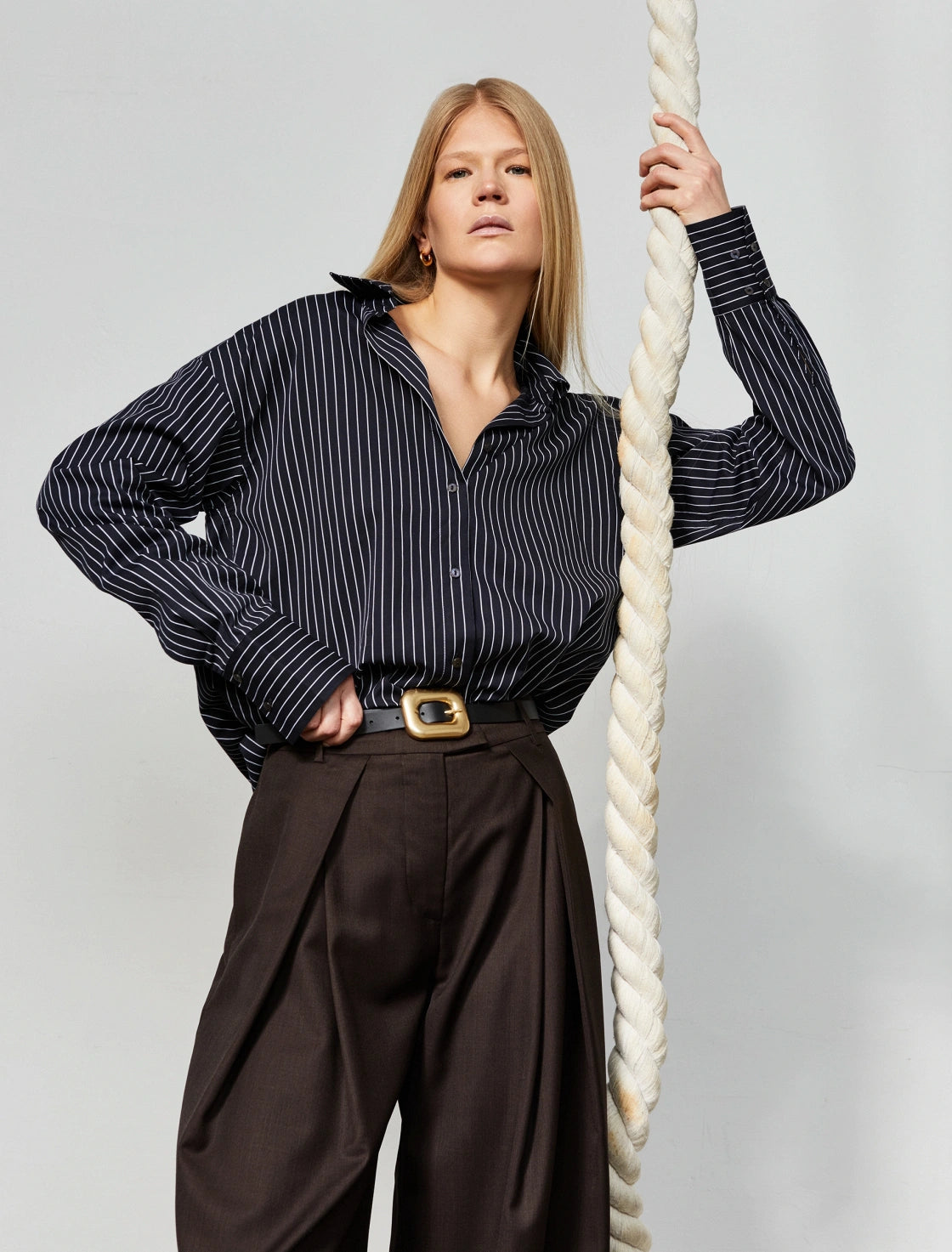 CAMISA RAYAS OVERSIZE