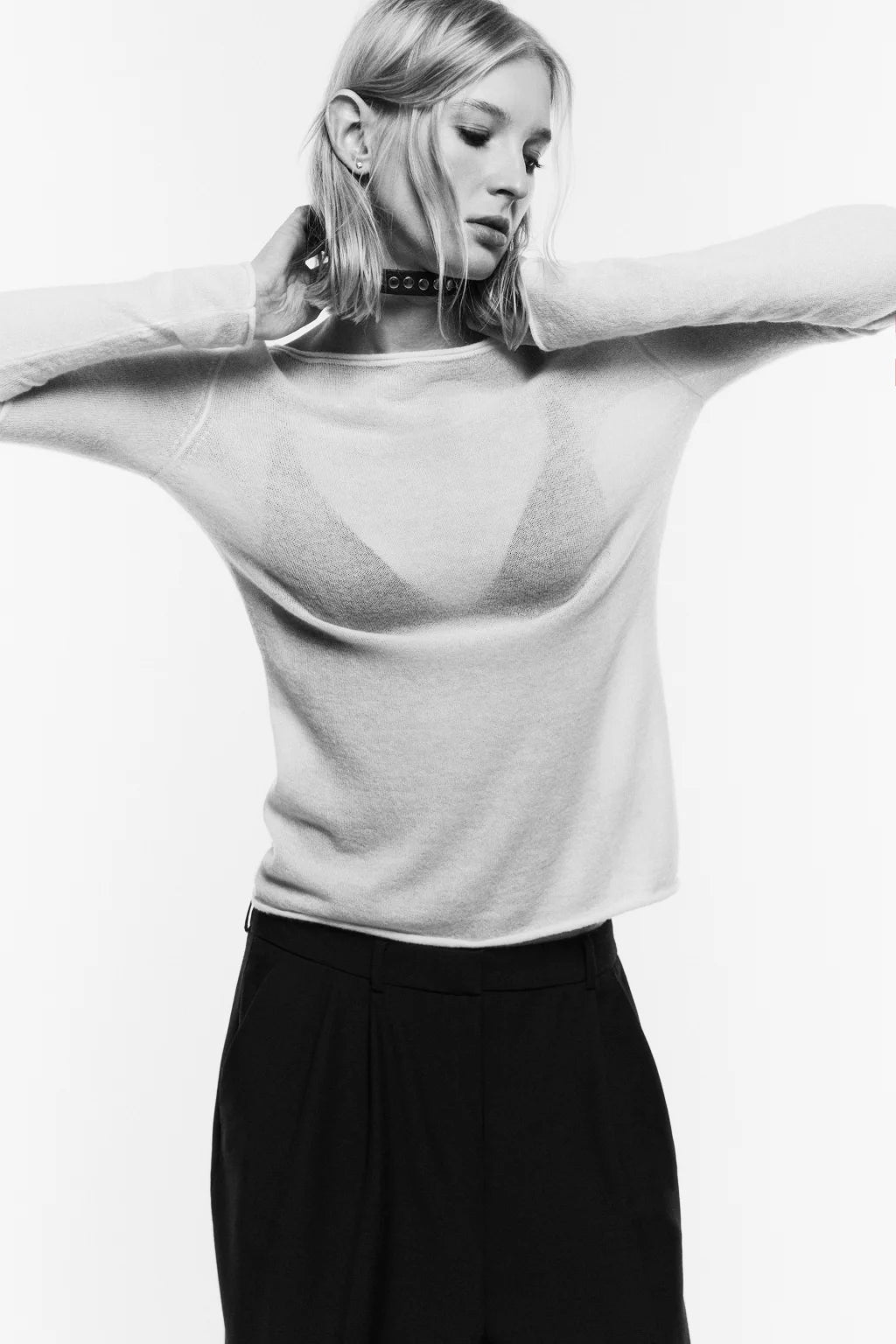 SHEER FINE KNIT SWEATER