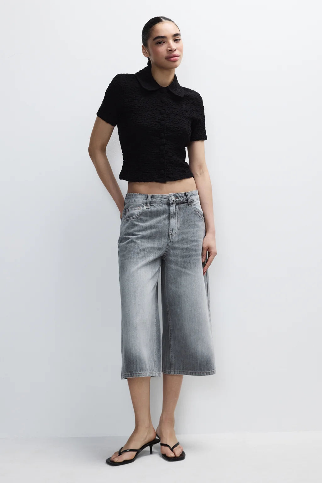 BERMUDA JORTS DENIM MID RISE