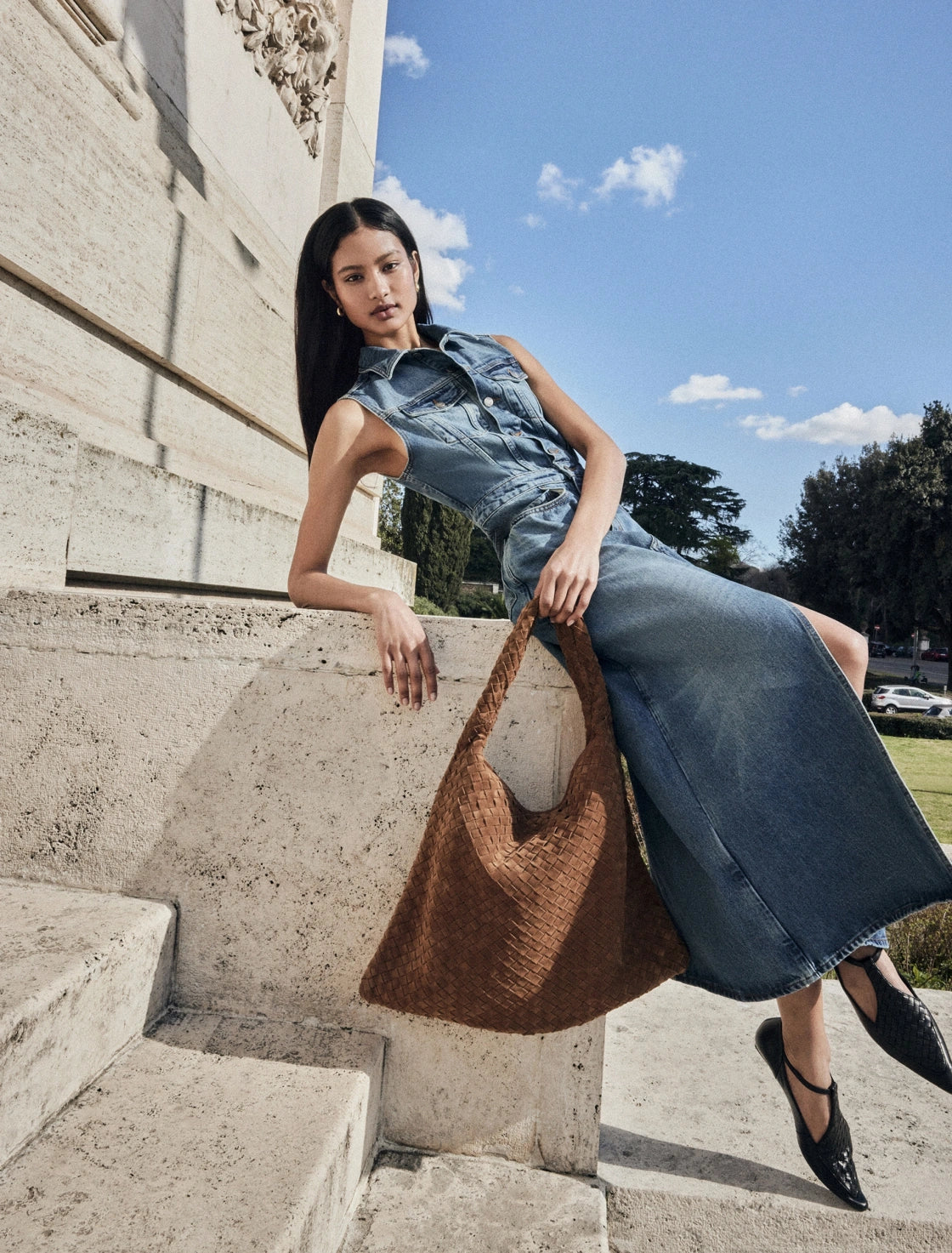 M1632 LONG DENIM JUMPSUIT