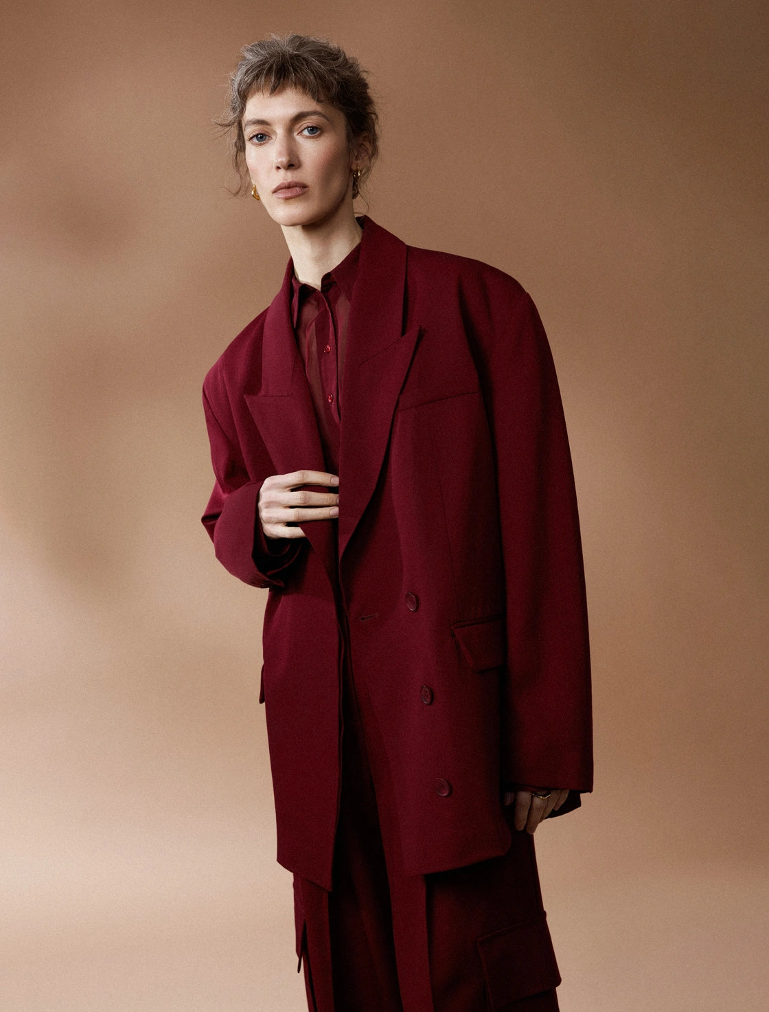 OVERSIZED DOUBLE BREASTED BLAZER