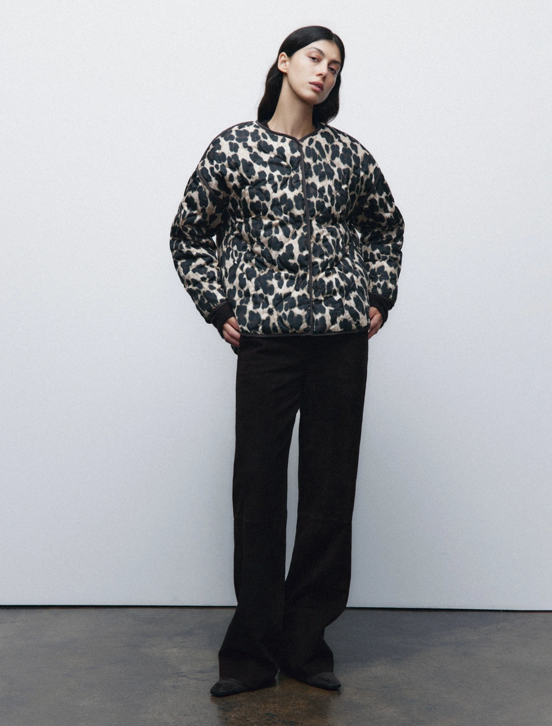 ANIMAL PRINT PUFFER JACKET