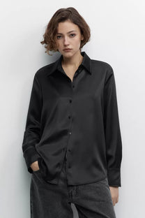 SATIN EFFECT BASIC SHIRT
