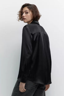 SATIN EFFECT BASIC SHIRT