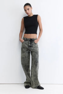 JEANS MZN COLLECTION WIDE LEG TIRO MEDIO