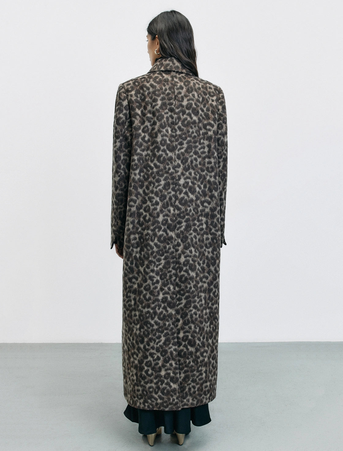ANIMAL PRINT FAUX FUR COAT