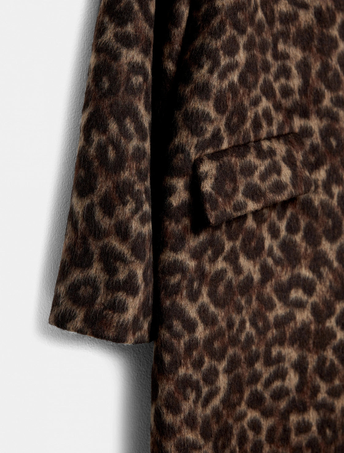 ANIMAL PRINT FAUX FUR COAT