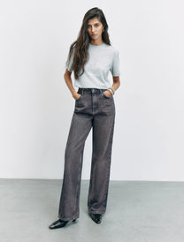JEANS M1632 FLARE TIRO ALTO