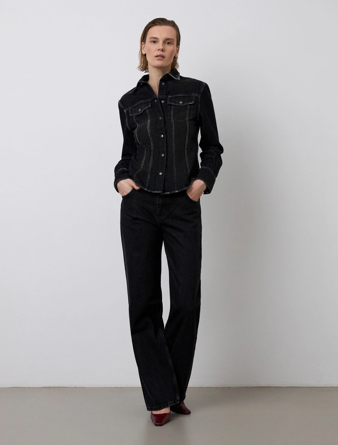 JEANS M1632 STRAIGHT TIRO ALTO FULL LENGTH