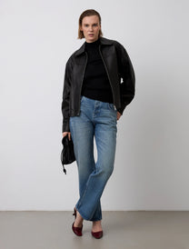 JEANS RECTOS TIRO ALTO