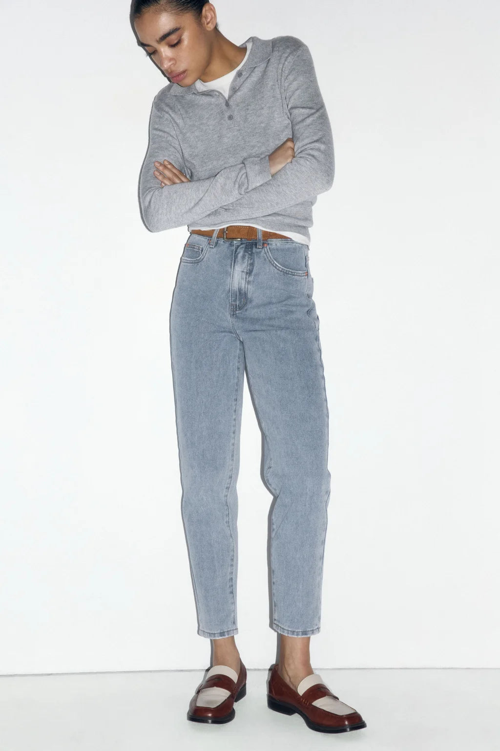 JEANS M1632 MOM FIT TIRO ALTO