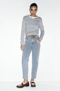 JEANS M1632 MOM FIT TIRO ALTO