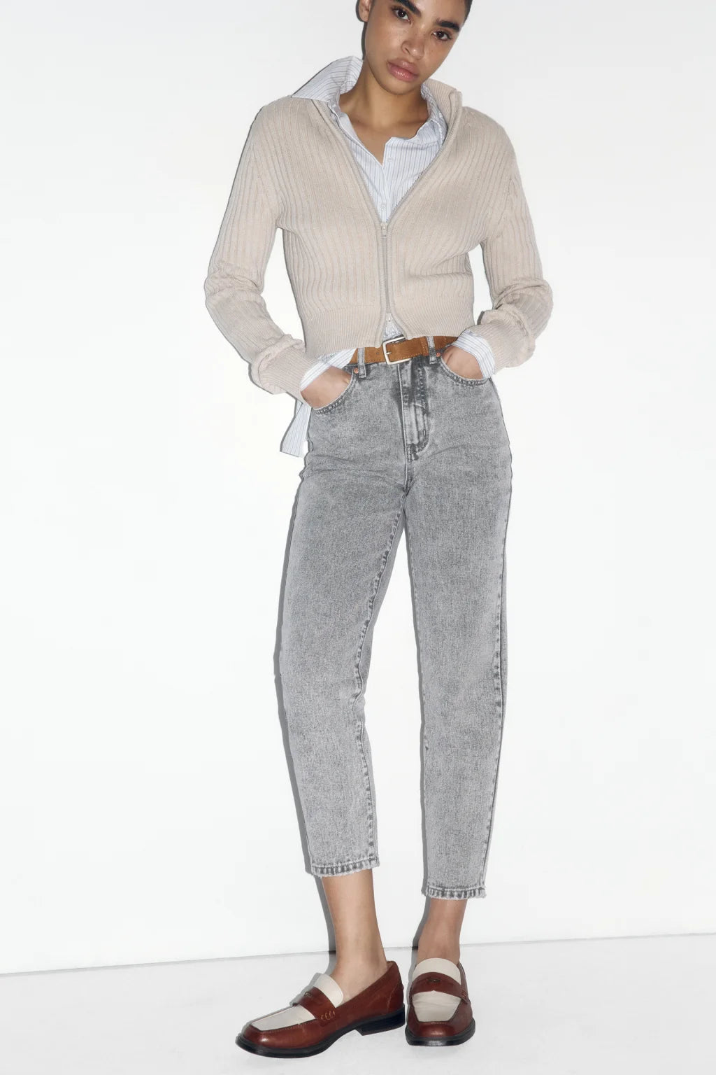 JEANS M1632 MOM FIT TIRO ALTO