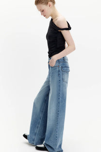 JEANS MZN COLLECTION WIDE LEG TIRO MEDIO