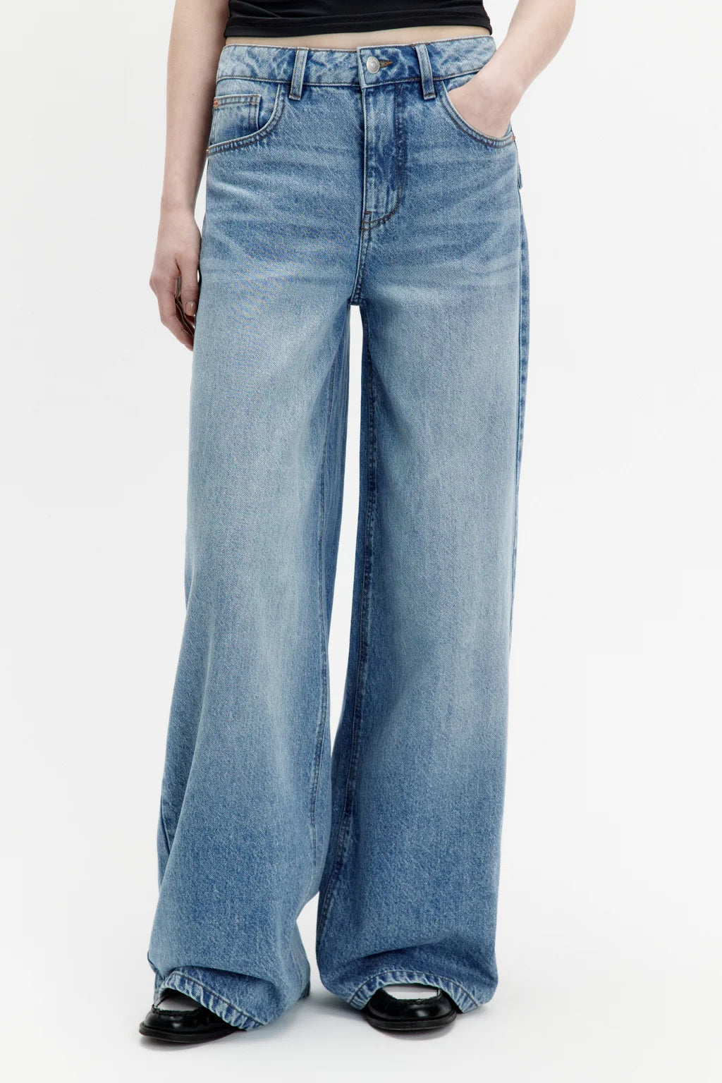 JEANS MZN COLLECTION WIDE LEG TIRO MEDIO