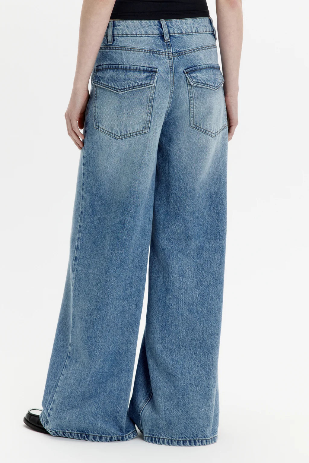 JEANS MZN COLLECTION WIDE LEG TIRO MEDIO