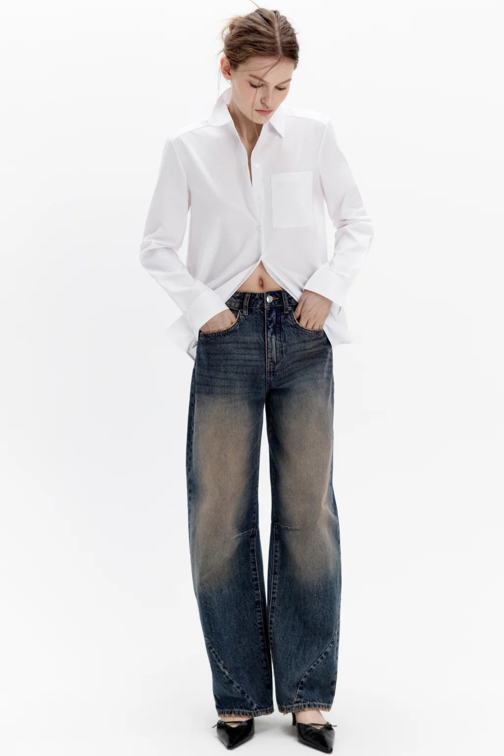 JEANS MZN COLLECTION OVERSIZE TIRO ALTO
