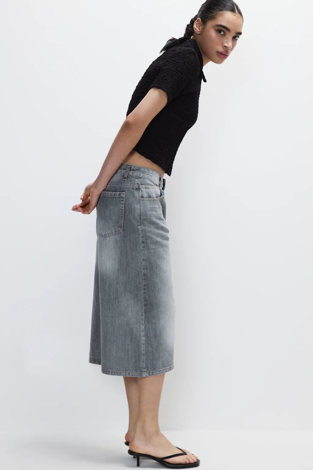 BERMUDA JORTS DENIM MID RISE