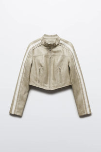 FAUX LEATHER BIKER JACKET