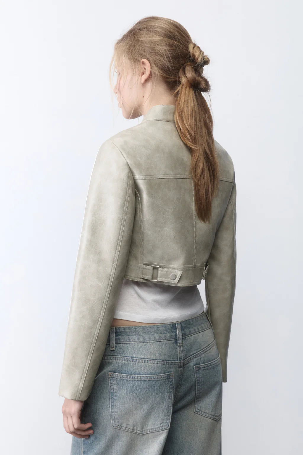 FAUX LEATHER BIKER JACKET