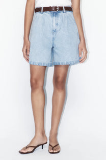 M1632 HIGH-WAISTED PAPERBAG DENIM SHORTS