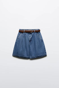 M1632 HIGH-WAISTED PAPERBAG DENIM SHORTS