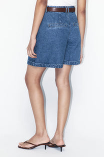 M1632 HIGH-WAISTED PAPERBAG DENIM SHORTS