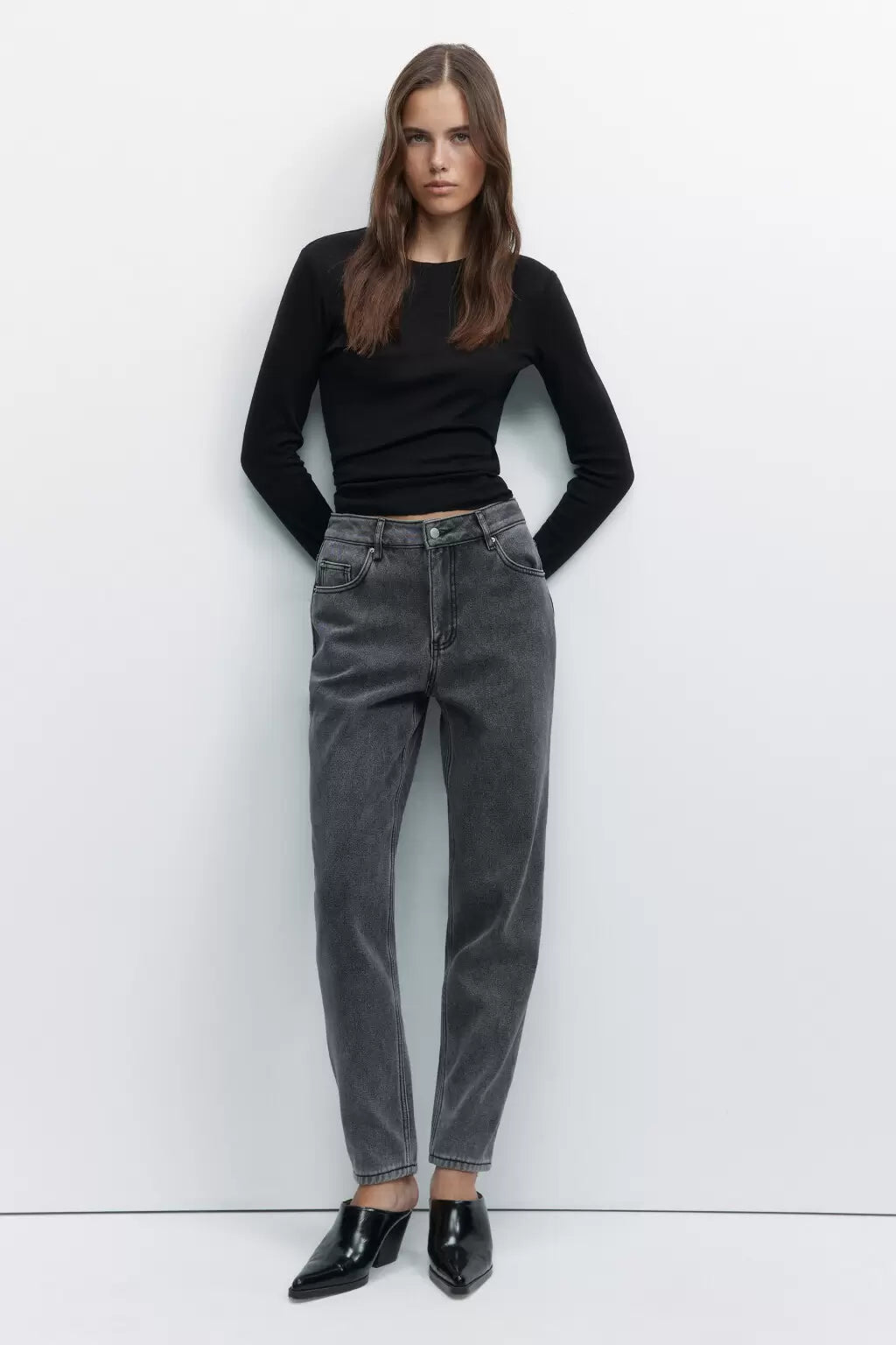 JEANS M1632 MOM LEG TIRO ALTO