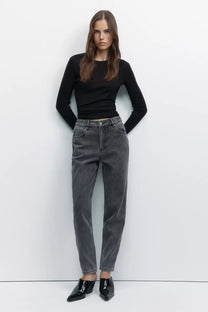 JEANS M1632 MOM LEG TIRO ALTO