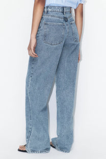 JEANS MZN COLLECTION WIDE LEG TIRO ALTO