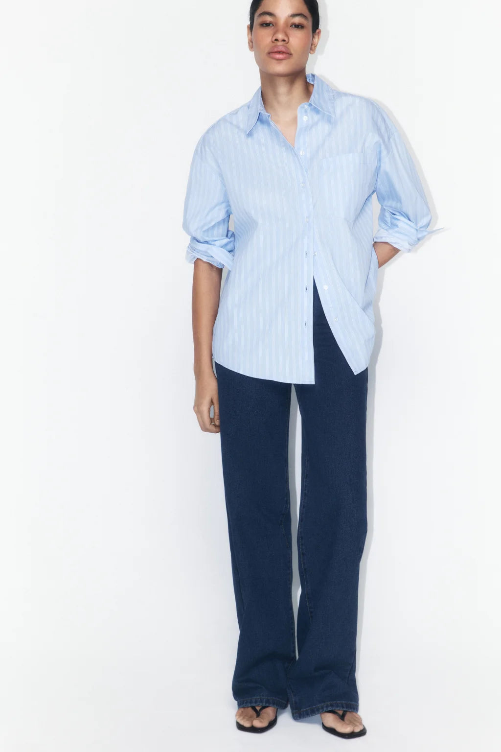 JEANS MZN COLLECTION WIDE LEG TIRO ALTO