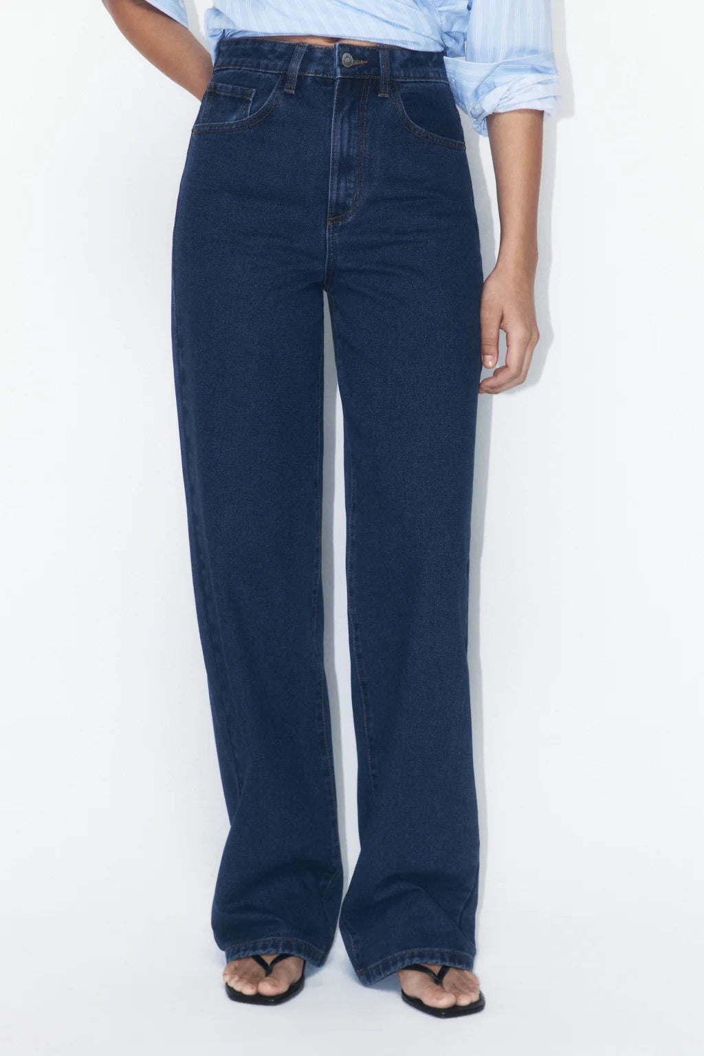 JEANS MZN COLLECTION WIDE LEG TIRO ALTO
