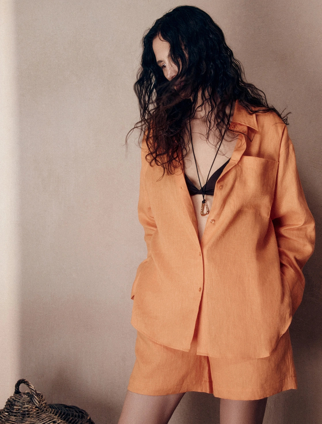 CAMISA OVERSIZE CON LINO