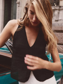 LINEN TAILORED VEST MW COLLECTION