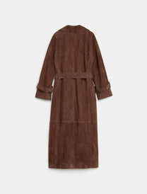 OVERSIZED SUEDE TRENCH COAT