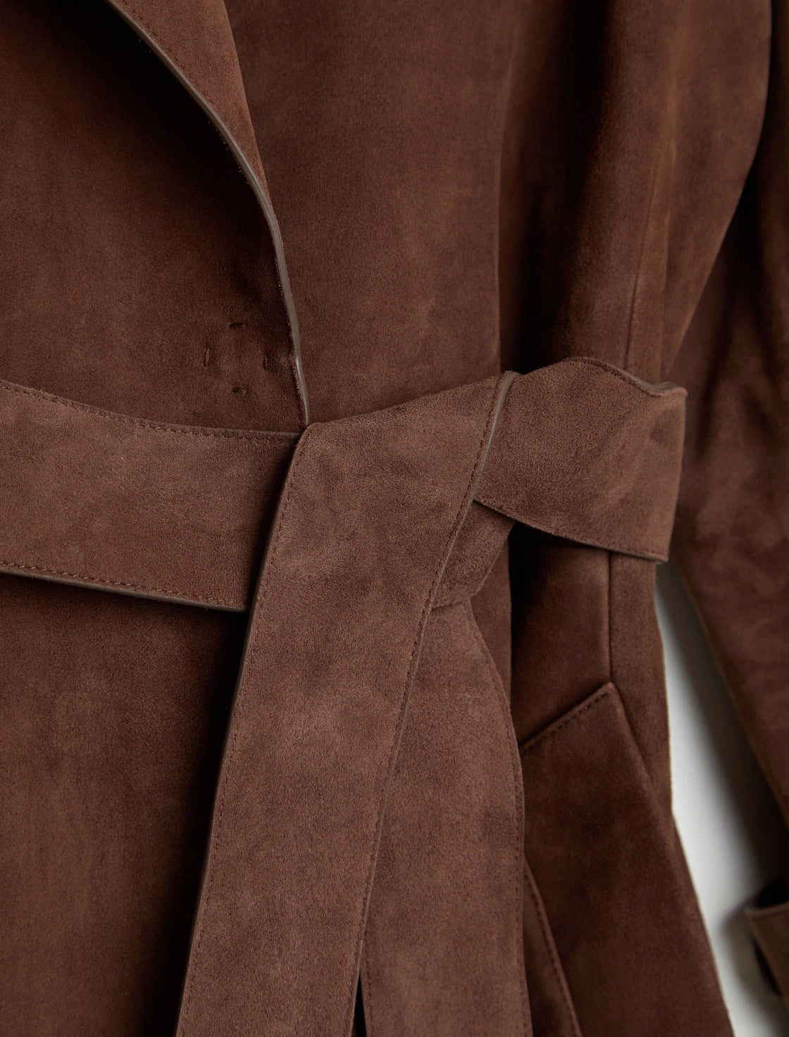 OVERSIZED SUEDE TRENCH COAT