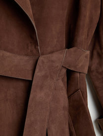 OVERSIZED SUEDE TRENCH COAT