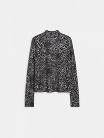 ANIMAL PRINT FINE KNIT SWEATER